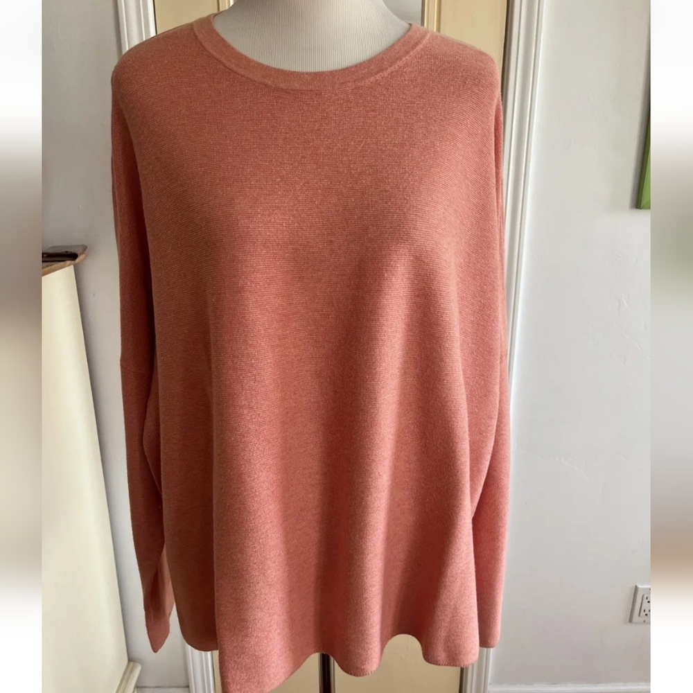 J Jill Xl coral A-line Cotton Knit sweter shirt